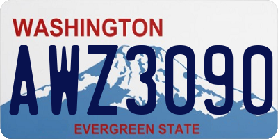 WA license plate AWZ3090