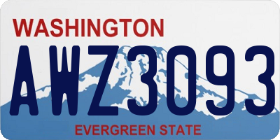 WA license plate AWZ3093