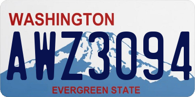 WA license plate AWZ3094