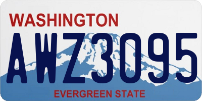 WA license plate AWZ3095