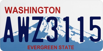 WA license plate AWZ3115