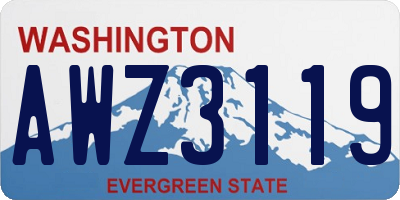 WA license plate AWZ3119