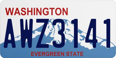 WA license plate AWZ3141
