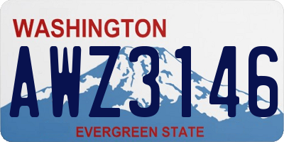 WA license plate AWZ3146