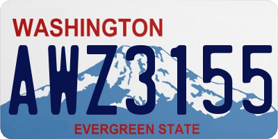 WA license plate AWZ3155