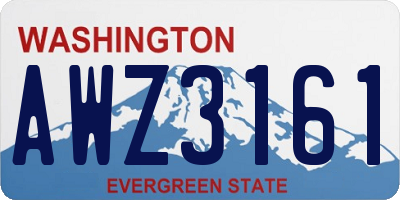 WA license plate AWZ3161