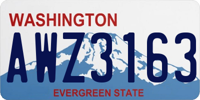 WA license plate AWZ3163