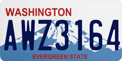 WA license plate AWZ3164