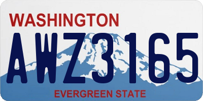 WA license plate AWZ3165