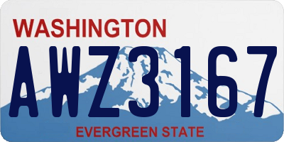 WA license plate AWZ3167