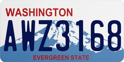 WA license plate AWZ3168
