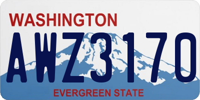 WA license plate AWZ3170