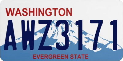 WA license plate AWZ3171