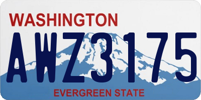 WA license plate AWZ3175