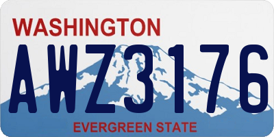WA license plate AWZ3176