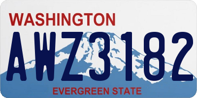 WA license plate AWZ3182