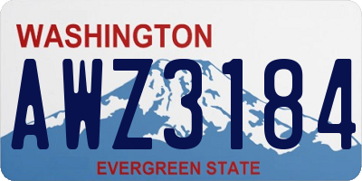WA license plate AWZ3184