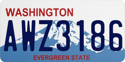 WA license plate AWZ3186