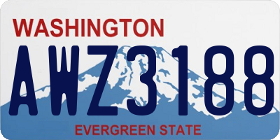 WA license plate AWZ3188