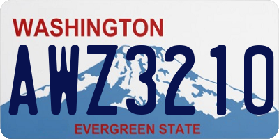 WA license plate AWZ3210
