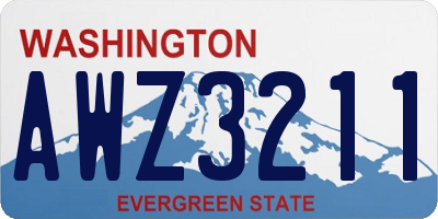 WA license plate AWZ3211