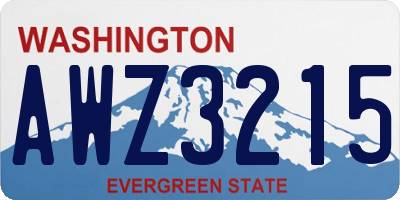 WA license plate AWZ3215