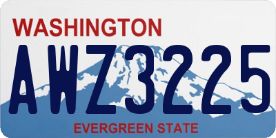 WA license plate AWZ3225