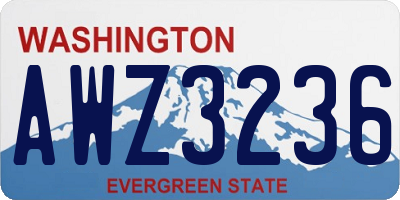 WA license plate AWZ3236