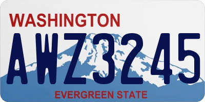 WA license plate AWZ3245