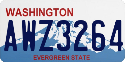 WA license plate AWZ3264