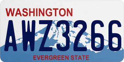 WA license plate AWZ3266