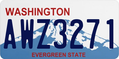 WA license plate AWZ3271