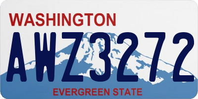 WA license plate AWZ3272