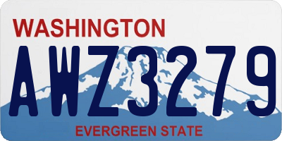 WA license plate AWZ3279