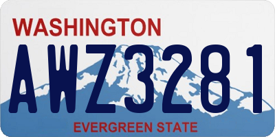 WA license plate AWZ3281