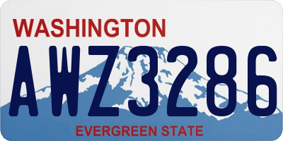 WA license plate AWZ3286