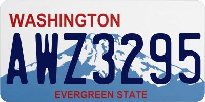 WA license plate AWZ3295