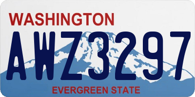 WA license plate AWZ3297