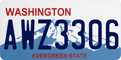 WA license plate AWZ3306