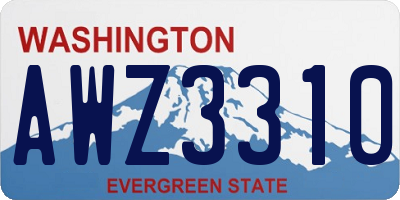 WA license plate AWZ3310