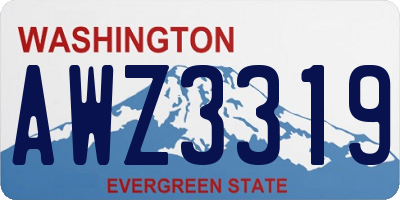 WA license plate AWZ3319