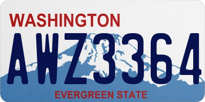 WA license plate AWZ3364