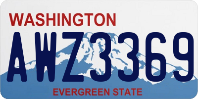 WA license plate AWZ3369