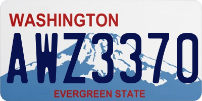 WA license plate AWZ3370