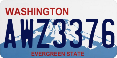 WA license plate AWZ3376