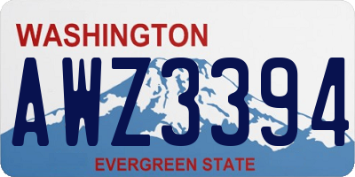 WA license plate AWZ3394
