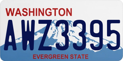 WA license plate AWZ3395