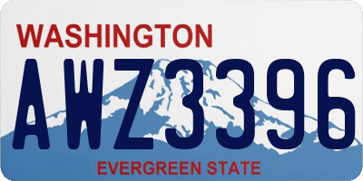 WA license plate AWZ3396