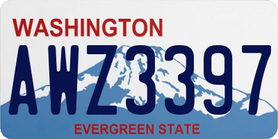 WA license plate AWZ3397