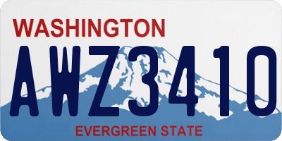 WA license plate AWZ3410